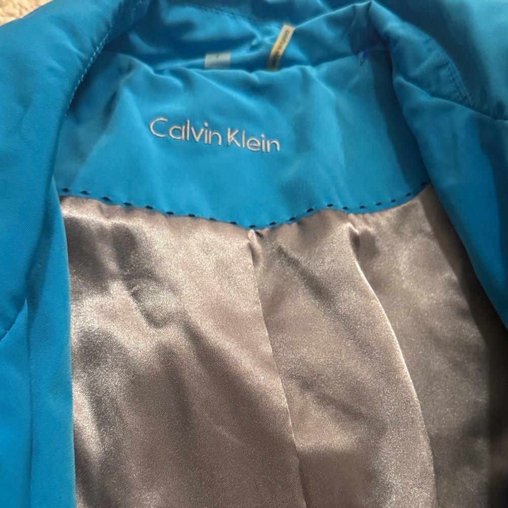 Calvin Klein Blue Blazer with Silver Lining